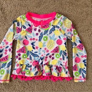 EUC Betsey Johnson 2T/3T girl's long-sleeve rashguard